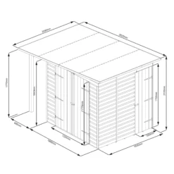 GoodHome Clapperton 8x6 Pent Dip Treated Shiplap Shed With Floor (Base Included) - Assembly Service Included -Gardens and Outdoor goodhome clapperton 8x6 pent dip treated shiplap shed with floor base included assembly service included5059340270173 01t