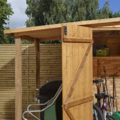 GoodHome Clapperton 8x6 Pent Dip Treated Shiplap Shed With Floor (Base Included) - Assembly Service Included -Gardens and Outdoor goodhome clapperton 8x6 pent dip treated shiplap shed with floor base included assembly service included5059340270203 08i