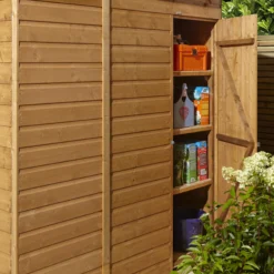 GoodHome Clapperton 8x6 Pent Dip Treated Shiplap Shed With Floor (Base Included) - Assembly Service Included -Gardens and Outdoor goodhome clapperton 8x6 pent dip treated shiplap shed with floor base included assembly service included5059340270203 10i