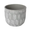 GoodHome Grey Clay Honeycomb Circular Plant Pot (Dia)20.4cm -Gardens and Outdoor goodhome grey clay honeycomb circular plant pot dia 20 4cm3663602441441 02c bq