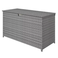 GoodHome Hamilton Steeple Grey Rattan Effect Storage Box (W) 125cm X (D) 55cm 24 GoodHome Hamilton Steeple Grey Rattan Effect Storage Box (W) 125cm X (D) 55cm -Gardens and Outdoor goodhome hamilton steeple grey rattan effect storage box w 125cm x d 55cm5059340677392 01c