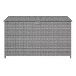 GoodHome Hamilton Steeple Grey Rattan Effect Storage Box (W) 125cm X (D) 55cm 18 GoodHome Hamilton Steeple Grey Rattan Effect Storage Box (W) 125cm X (D) 55cm -Gardens and Outdoor goodhome hamilton steeple grey rattan effect storage box w 125cm x d 55cm5059340677392 02c