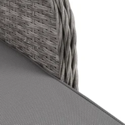 GoodHome Hamilton Steeple Grey Rattan Effect Sun Lounger -Gardens and Outdoor goodhome hamilton steeple grey rattan effect sun lounger5059340676159 38c