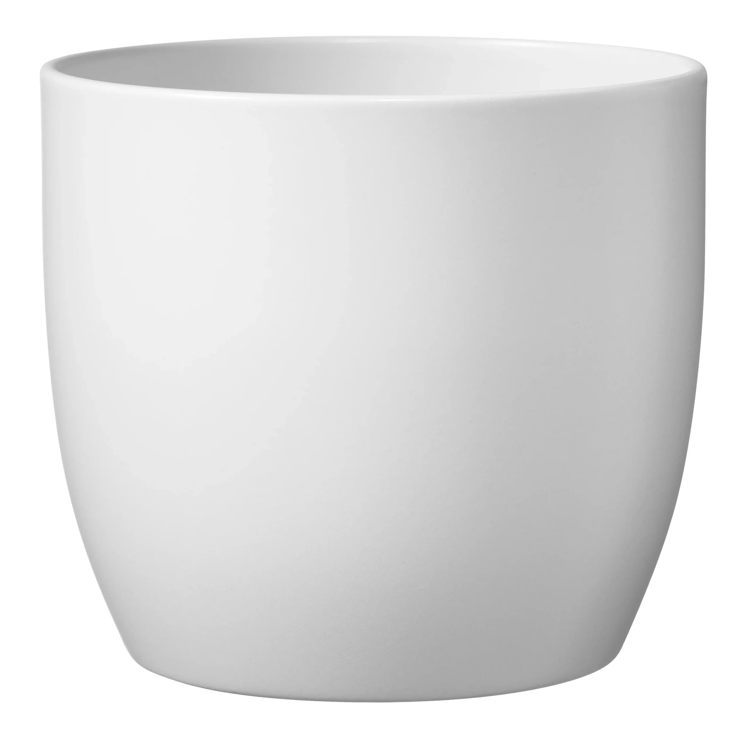 GoodHome Katu White Ceramic Round Plant Pot (Dia)33cm 3 GoodHome Katu White Ceramic Round Plant Pot (Dia)33cm