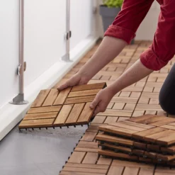 GoodHome Lempa Brown Acacia Clippable Deck Tile (L)0.3m (W)300mm (T)24mm, Pack Of 4 24 GoodHome Lempa Brown Acacia Clippable Deck Tile (L)0.3m (W)300mm (T)24mm, Pack Of 4 -Gardens and Outdoor goodhome lempa brown acacia clippable deck tile l 0 3m w 300mm t 24mm pack of 45059340066035 02i
