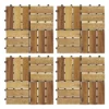 GoodHome Lempa Brown Acacia Clippable Deck Tile (L)0.3m (W)300mm (T)24mm, Pack Of 4
