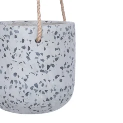 GoodHome Makah Grey Terrazzo Effect Cement Circular Hanging Pot (Dia)15cm 8 GoodHome Makah Grey Terrazzo Effect Cement Circular Hanging Pot (Dia)15cm -Gardens and Outdoor goodhome makah grey terrazzo effect cement circular hanging pot dia 15cm5059340328096 36c