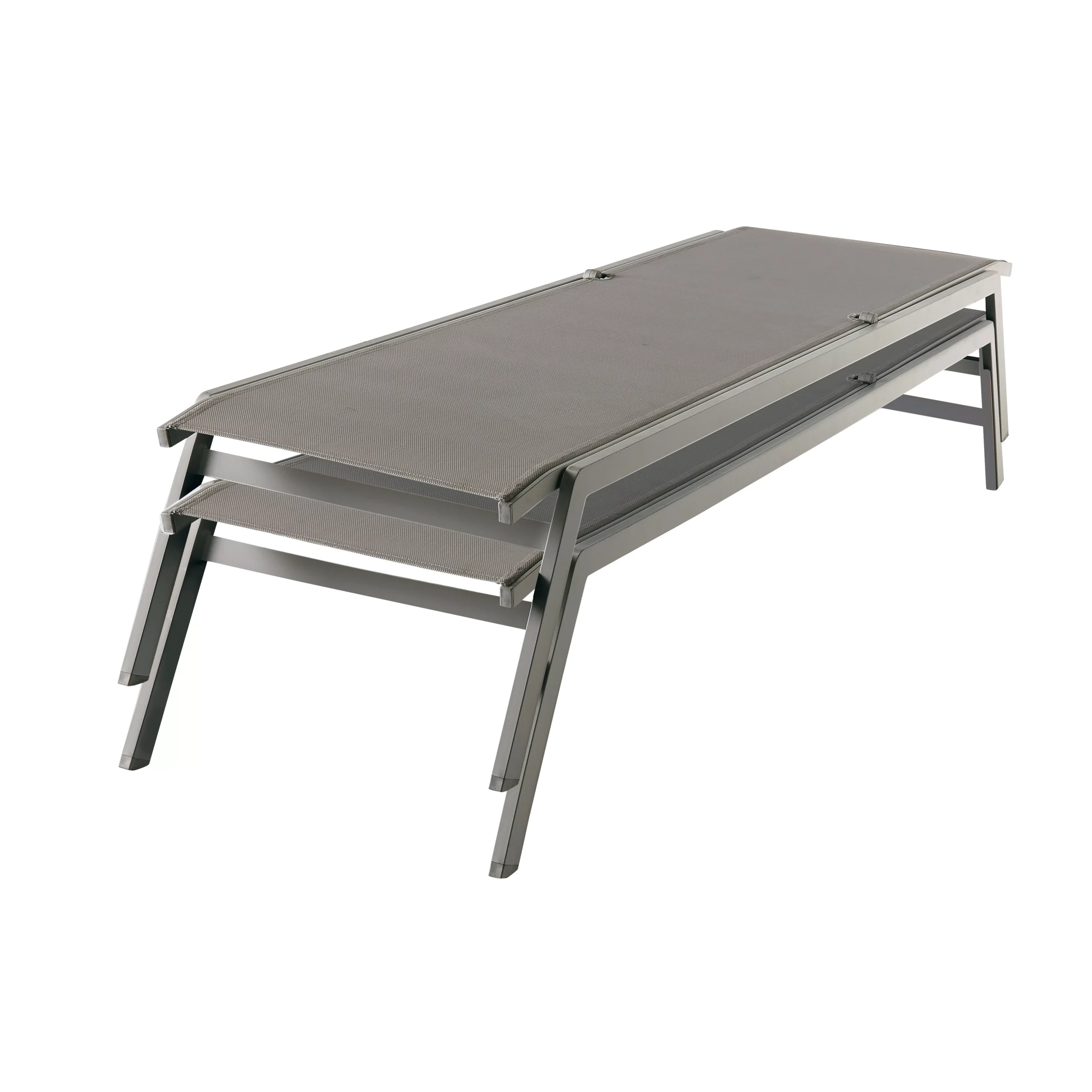 GoodHome Moorea Grey Metal Sun Lounger 5 GoodHome Moorea Grey Metal Sun Lounger - Image 3