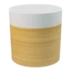 GoodHome Penan White Wood Effect Cement Circular Plant Pot (Dia)38cm -Gardens and Outdoor goodhome penan white wood effect cement circular plant pot dia 38cm5059340328324 02c