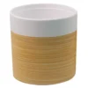 GoodHome Penan White Wood Effect Ceramic Circular Plant Pot (Dia)30cm -Gardens and Outdoor goodhome penan white wood effect ceramic circular plant pot dia 30cm5059340328331 02c