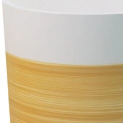 GoodHome Penan White Wood Effect Ceramic Circular Plant Pot (Dia)30cm -Gardens and Outdoor goodhome penan white wood effect ceramic circular plant pot dia 30cm5059340328331 36c