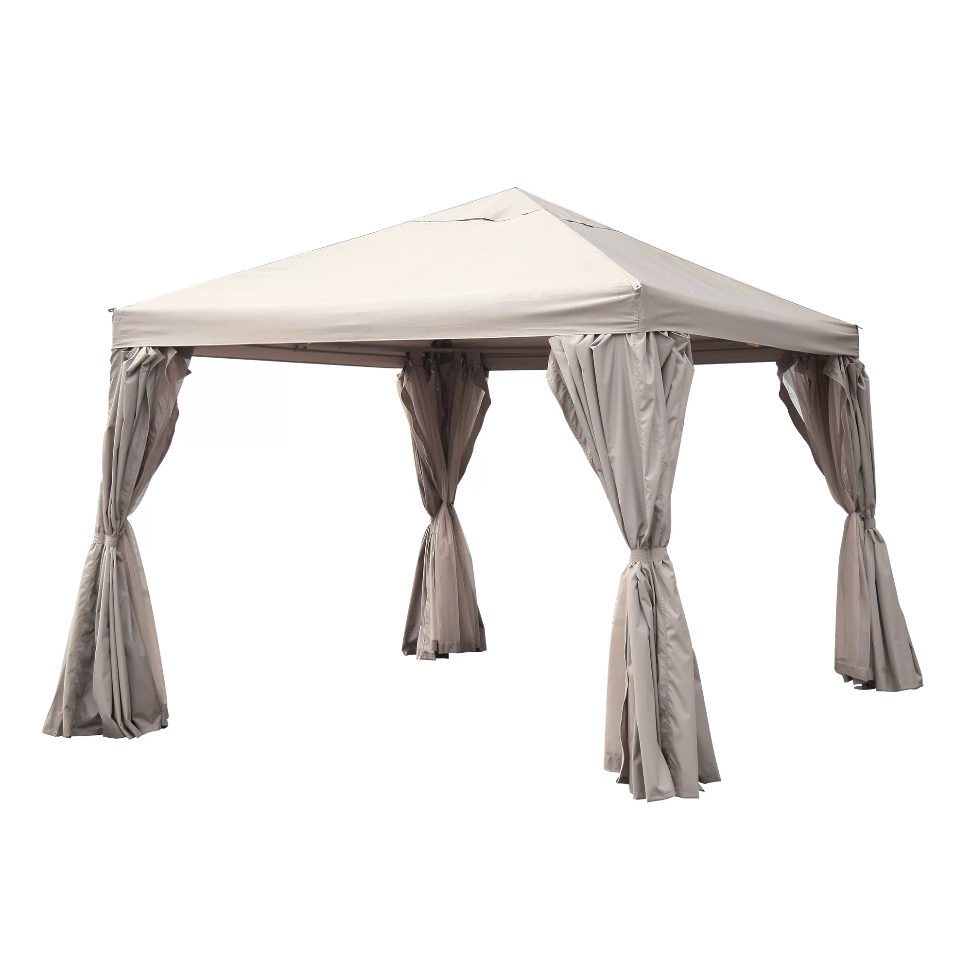 GoodHome Preston Taupe Square Gazebo, (W)3m (D)3m - Assembly Required 3 GoodHome Preston Taupe Square Gazebo, (W)3m (D)3m - Assembly Required