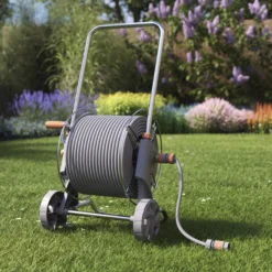 GoodHome Watering Freestanding Manual Hose Cart Set (L)40m -Gardens and Outdoor goodhome watering freestanding manual hose cart set l 40m5059340251318 01i