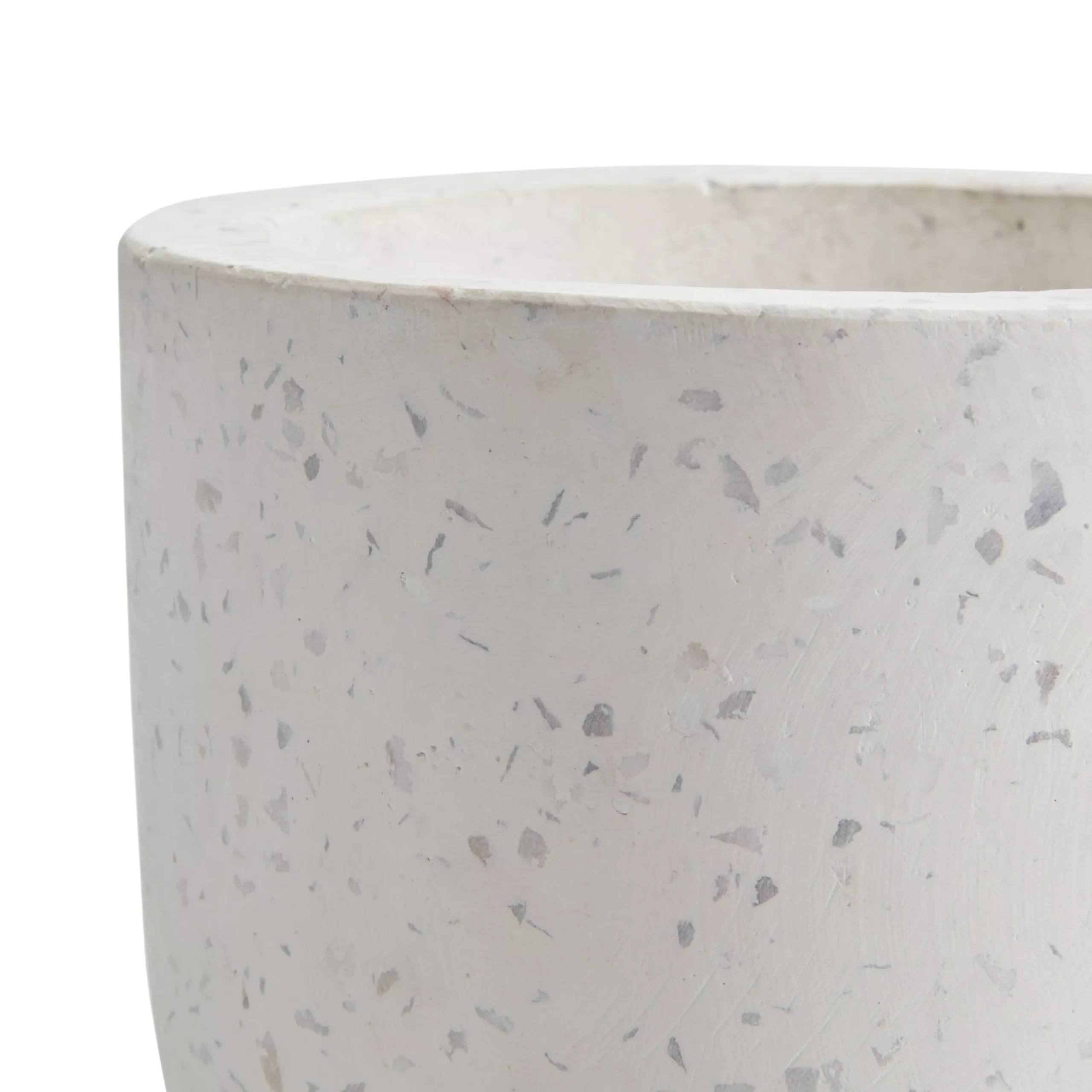 GoodHome White Speckled Circular Plant Pot (Dia)16.2cm 4 GoodHome White Speckled Circular Plant Pot (Dia)16.2cm - Image 2