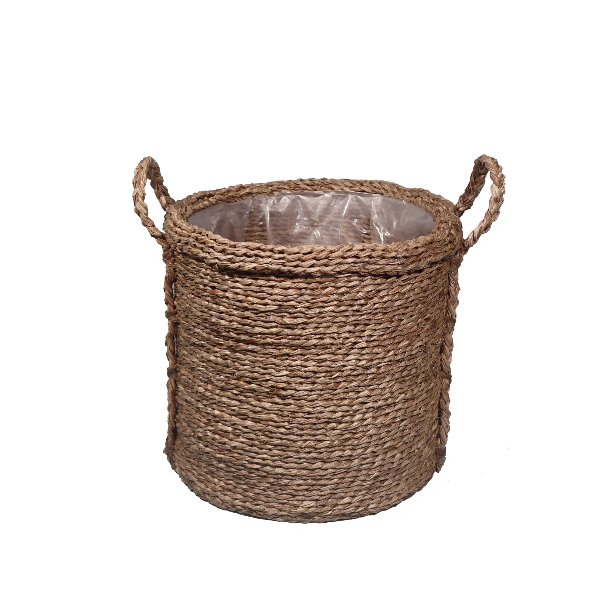 GoodHome Witoto Natural Seagrass Circular Plant Pot (Dia)33cm 3 GoodHome Witoto Natural Seagrass Circular Plant Pot (Dia)33cm