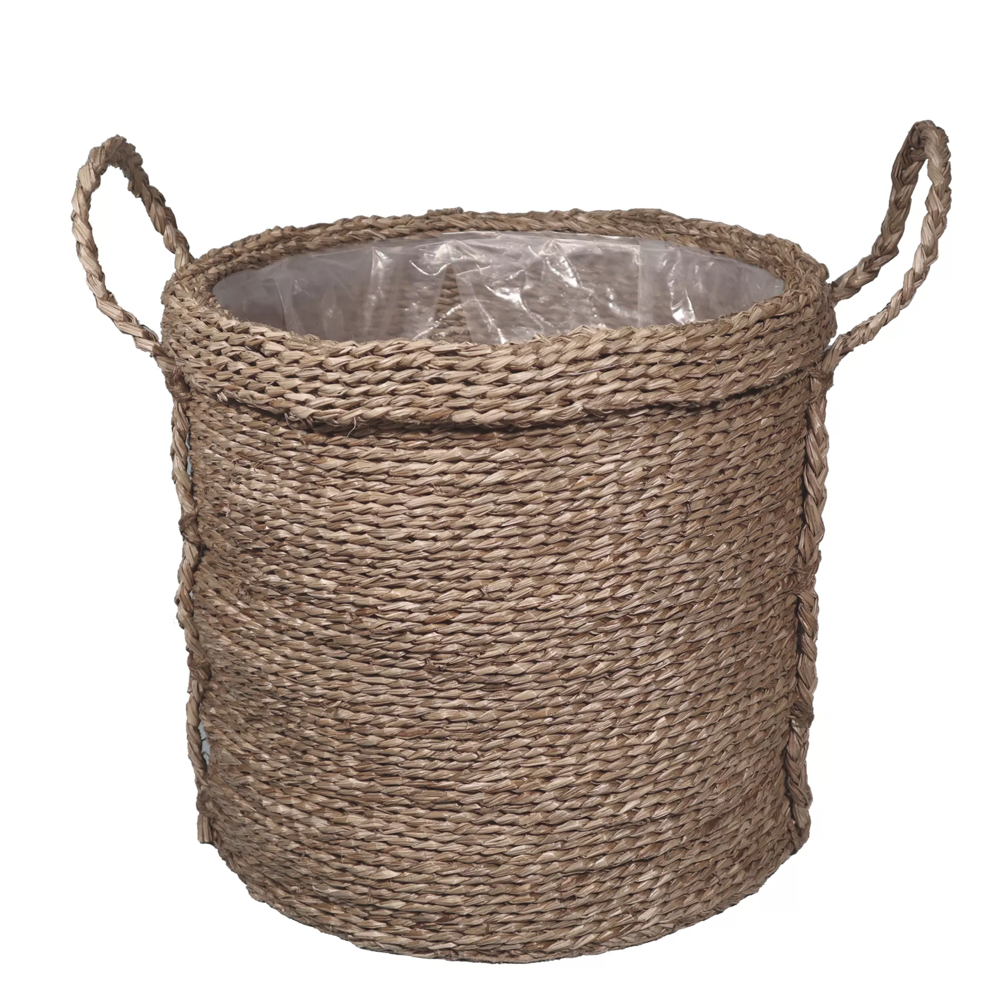 GoodHome Witoto Natural Seagrass Round Plant Pot (Dia)41cm 3 GoodHome Witoto Natural Seagrass Round Plant Pot (Dia)41cm