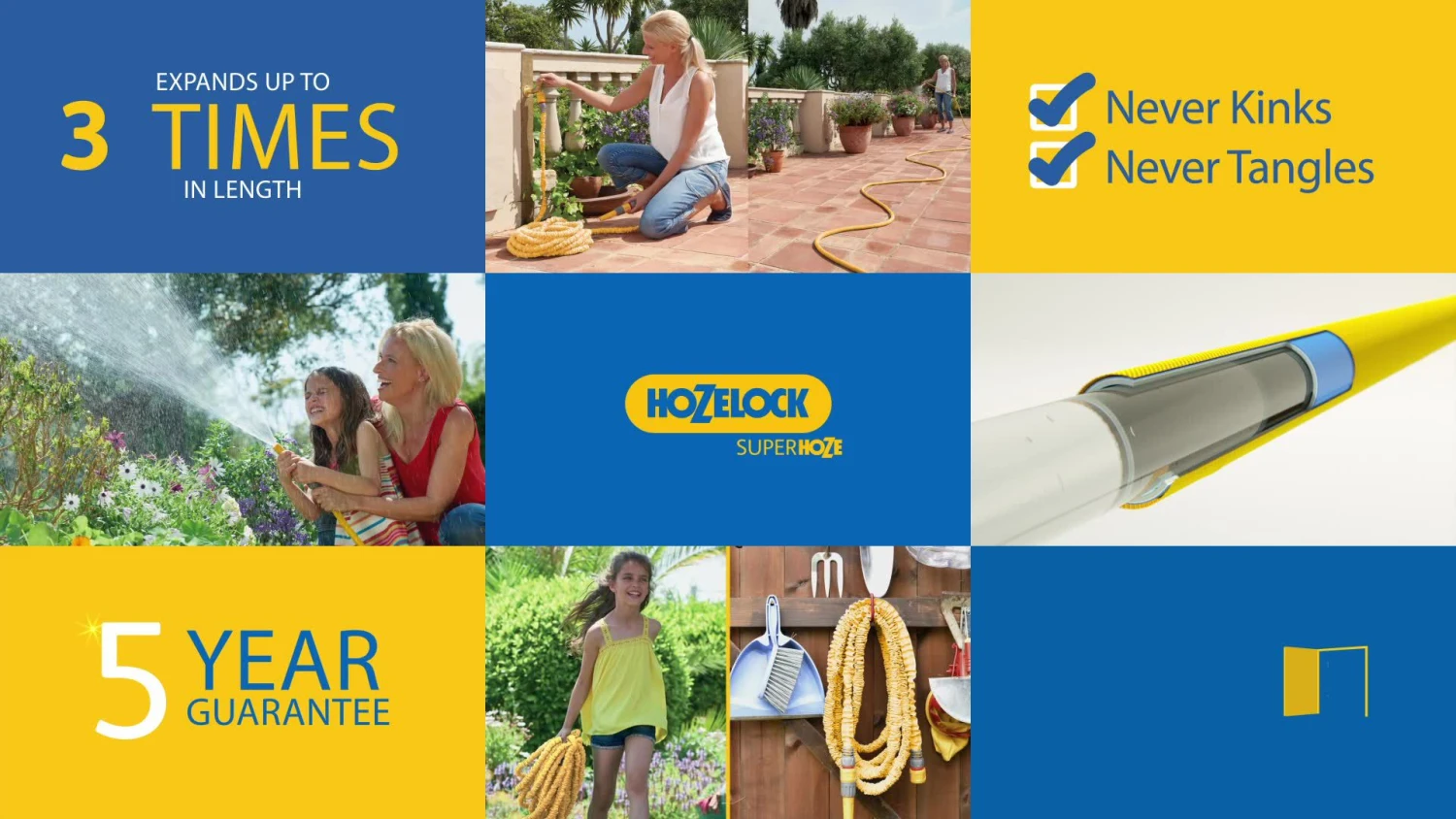 Hozelock Superhoze Flexible Yellow Expanding Hose Pipe (L)30m 4 Hozelock Superhoze Flexible Yellow Expanding Hose Pipe (L)30m - Image 2