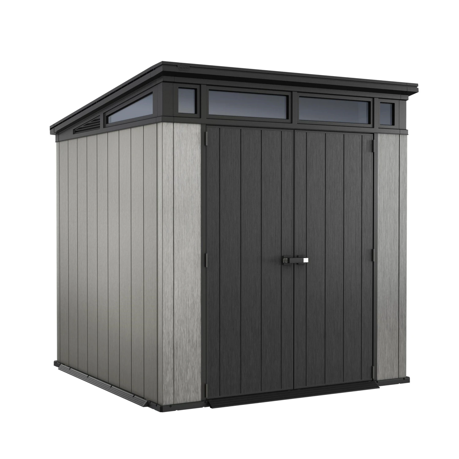 Keter Artisan 7x7 Ft Pent Tongue & Groove Grey Plastic Shed With Floor 5 Keter Artisan 7x7 Ft Pent Tongue & Groove Grey Plastic Shed With Floor - Image 3