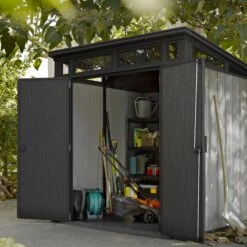Keter Artisan 7x7 Ft Pent Tongue & Groove Grey Plastic Shed With Floor 19 Keter Artisan 7x7 Ft Pent Tongue & Groove Grey Plastic Shed With Floor -Gardens and Outdoor keter artisan 7x7 ft pent tongue groove grey plastic shed with floor7290106933989 01i bq