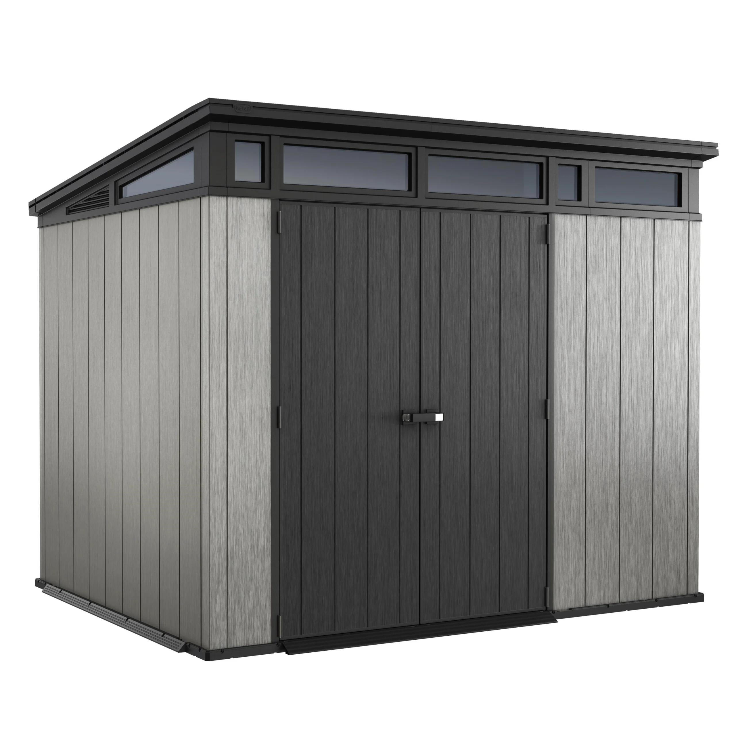 Keter Artisan 9x7 Ft Pent Tongue & Groove Grey Plastic Shed With Floor 5 Keter Artisan 9x7 Ft Pent Tongue & Groove Grey Plastic Shed With Floor - Image 3