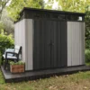 Keter Artisan 9x7 Ft Pent Tongue & Groove Grey Plastic Shed With Floor -Gardens and Outdoor keter artisan 9x7 ft pent tongue groove grey plastic shed with floor7290106933996 01i bq