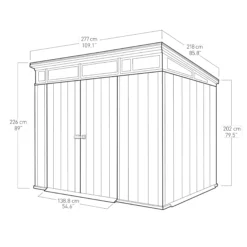 Keter Artisan 9x7 Ft Pent Tongue & Groove Grey Plastic Shed With Floor 25 Keter Artisan 9x7 Ft Pent Tongue & Groove Grey Plastic Shed With Floor -Gardens and Outdoor keter artisan 9x7 ft pent tongue groove grey plastic shed with floor7290106933996 01t bq