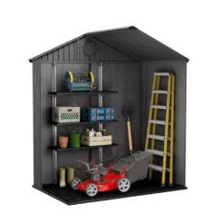 Keter Darwin 6x4 Grey Plastic Shed With Floor (Base Included) -Gardens and Outdoor keter darwin 6x4 grey plastic shed with floor base included 7290112634634 04t