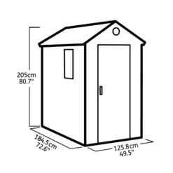 Keter Darwin 6x4 Tongue & Groove Plastic Shed With Floor -Gardens and Outdoor keter darwin 6x4 tongue groove plastic shed with floor7290112632159 01t bq
