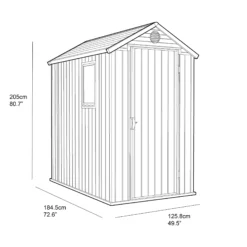 Keter Darwin 6x4 Tongue & Groove Plastic Shed With Floor -Gardens and Outdoor keter darwin 6x4 tongue groove plastic shed with floor7290112632159 10t bq