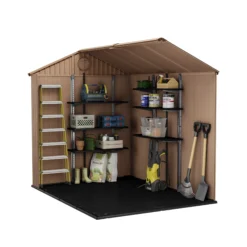 Keter Darwin 8x6 Ft Apex Tongue & Groove Shed With Floor -Gardens and Outdoor keter darwin 8x6 ft apex tongue groove shed with floor7290112636096 04t bq