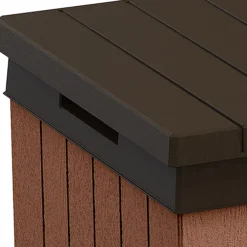 Keter Darwin Wood Effect 5x2 Garden Storage Bench Box 570L -Gardens and Outdoor keter darwin wood effect 5x2 garden storage bench box 570l7290112636263 37c bq