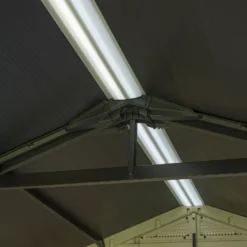 Keter Factor 8x11 Ft Apex Beige Plastic 2 Door Shed With Floor (Base Included) -Gardens and Outdoor keter factor 8x11 ft apex beige plastic 2 door shed with floor base included 7290103664961 07c bq