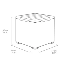 Keter Graphite 38.1L Small Plastic Storage Box & Lid -Gardens and Outdoor keter graphite 38 1l small plastic storage box lid8711245155517 01t