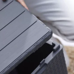 Keter Graphite 38.1L Small Plastic Storage Box & Lid -Gardens and Outdoor keter graphite 38 1l small plastic storage box lid8711245155517 37c