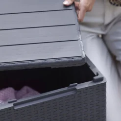 Keter Graphite 38.1L Small Plastic Storage Box & Lid -Gardens and Outdoor keter graphite 38 1l small plastic storage box lid8711245155517 38c