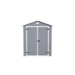 Keter Manor 8x6 Apex Grey Plastic Shed With Floor -Gardens and Outdoor keter manor 8x6 apex grey plastic shed with floor7290103660413 01bq