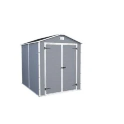 Keter Manor 8x6 Apex Grey Plastic Shed With Floor -Gardens and Outdoor keter manor 8x6 apex grey plastic shed with floor7290103660413 03bq