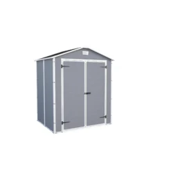 Keter Manor Apex Grey Plastic Shed With Floor (Base Included) -Gardens and Outdoor keter manor apex grey plastic shed with floor base included 7290103660390 02bq