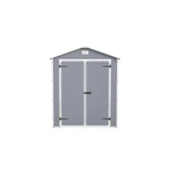 Keter Manor Apex Grey Plastic Shed With Floor (Base Included) -Gardens and Outdoor keter manor apex grey plastic shed with floor base included 7290103660390 03bq