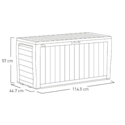 Keter Marvel Plus Grey Plastic 4x1 Garden Storage Box 270L -Gardens and Outdoor keter marvel plus grey plastic 4x1 garden storage box 270l7290112637802 01t