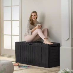 Keter Marvel Plus Grey Plastic 4x1 Garden Storage Box 270L -Gardens and Outdoor keter marvel plus grey plastic 4x1 garden storage box 270l7290112637802 04i