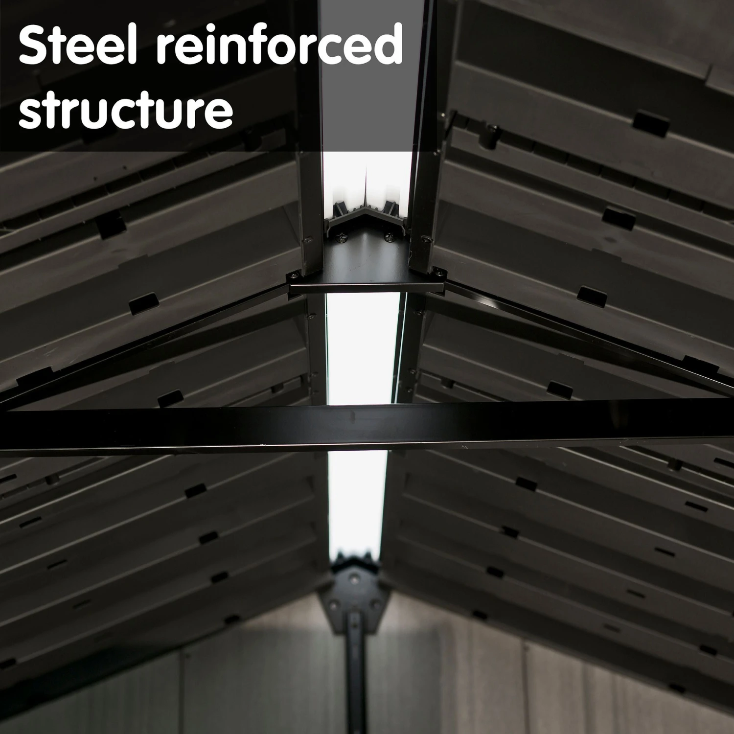 Keter Oakland 7.5x9 Apex Grey Plastic Shed With Floor 7 Keter Oakland 7.5x9 Apex Grey Plastic Shed With Floor - Image 5