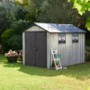 Keter Oakland Apex Anthracite Grey Plastic 2 Door 2 Windows Shed With Floor -Gardens and Outdoor keter oakland apex anthracite grey plastic 2 door 2 windows shed with floor7290106928459 22i bq