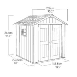 Keter Oakland Apex Grey Plastic 2 Door Shed With Floor 21 Keter Oakland Apex Grey Plastic 2 Door Shed With Floor -Gardens and Outdoor keter oakland apex grey plastic 2 door shed with floor7290106928435 02t bq