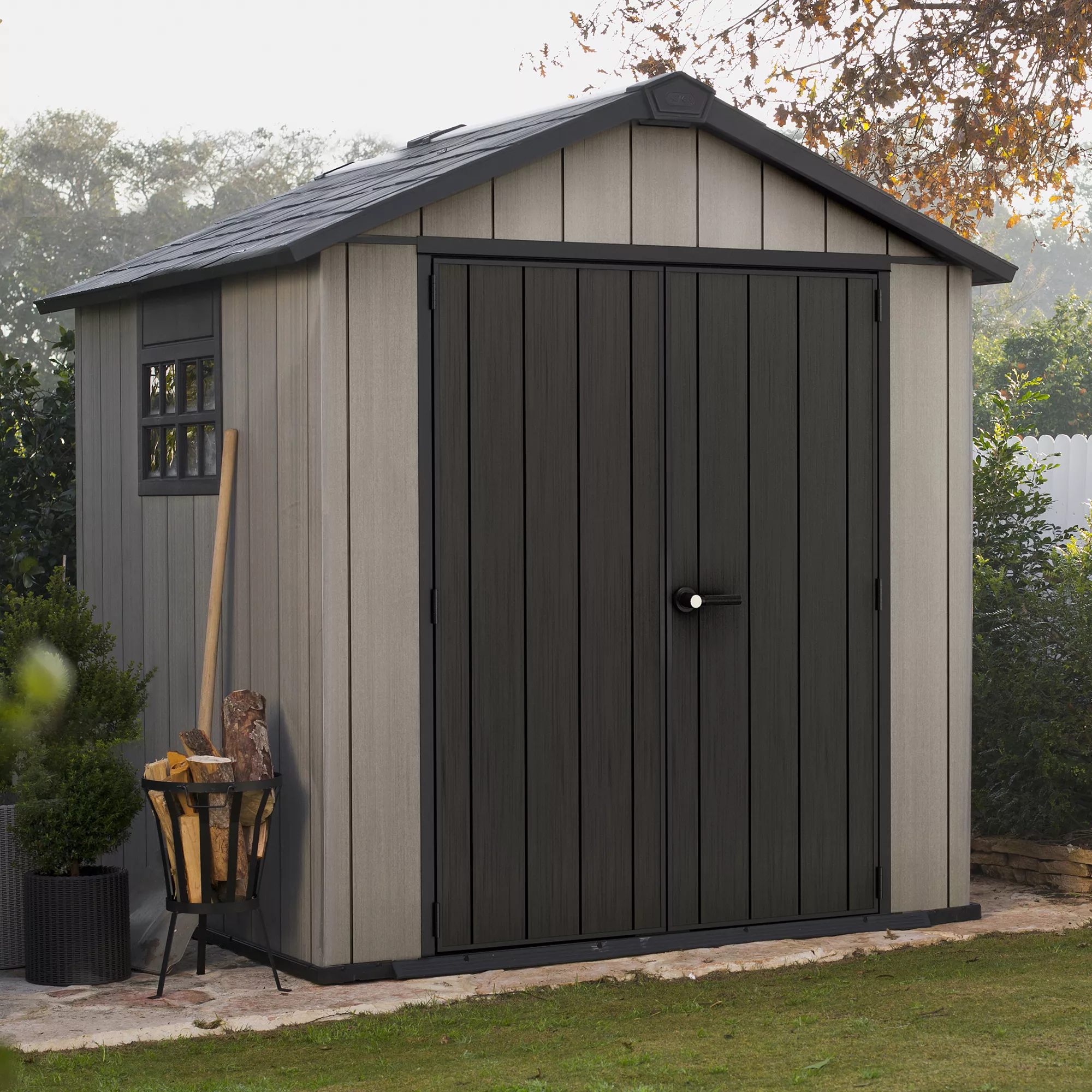 Keter Oakland Apex Grey Plastic 2 Door Shed With Floor 3 Keter Oakland Apex Grey Plastic 2 Door Shed With Floor