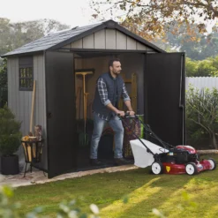 Keter Oakland Apex Grey Plastic 2 Door Shed With Floor 18 Keter Oakland Apex Grey Plastic 2 Door Shed With Floor -Gardens and Outdoor keter oakland apex grey plastic 2 door shed with floor7290106928435 11i bq