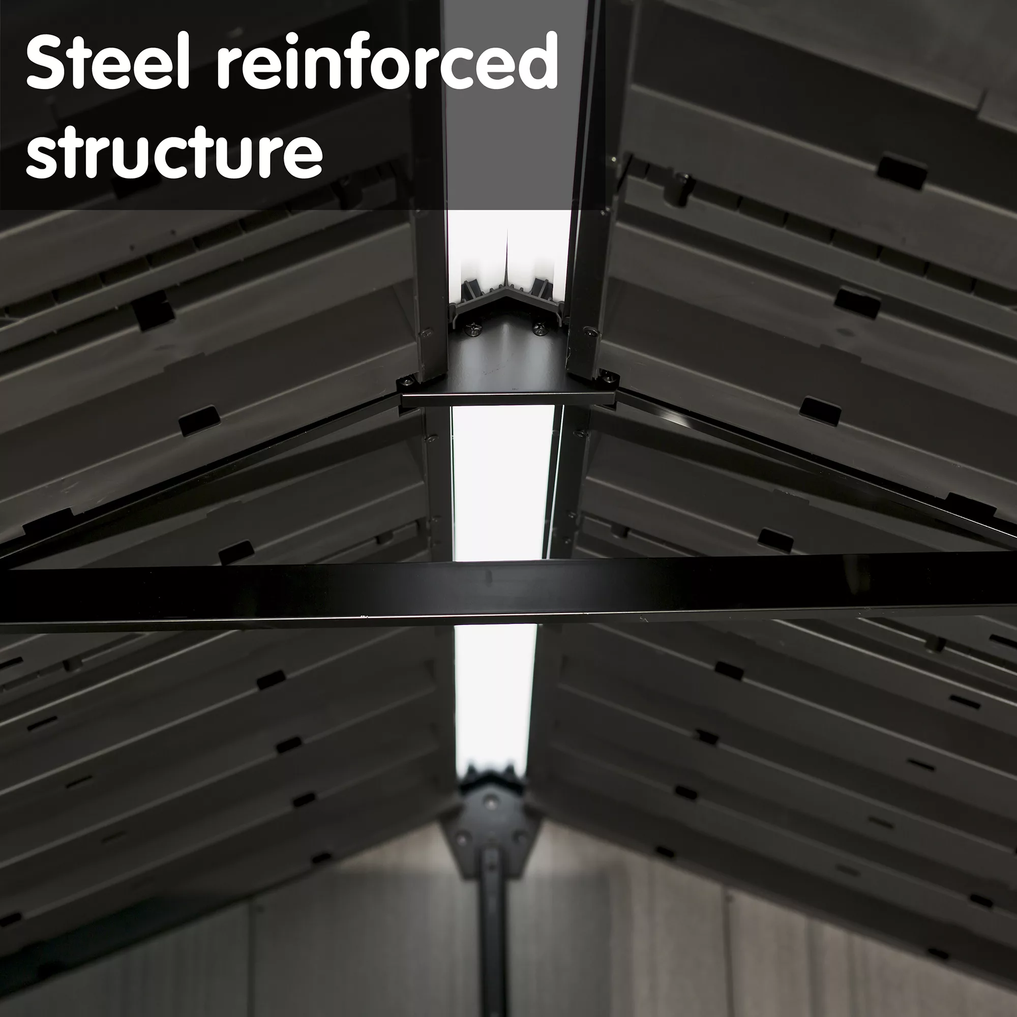 Keter Oakland Apex Grey Plastic 2 Door Shed With Floor 8 Keter Oakland Apex Grey Plastic 2 Door Shed With Floor - Image 6