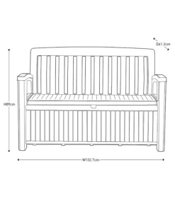 Keter Patio Wood Effect Garden Storage Bench Box - Partial Assembly Required 227L -Gardens and Outdoor keter patio wood effect garden storage bench box partial assembly required 227l7290112634825 01t bq