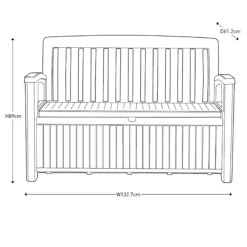Keter Patio Wood Effect Garden Storage Bench Box - Partial Assembly Required 227L -Gardens and Outdoor keter patio wood effect garden storage bench box partial assembly required 227l7290112634825 09t bq