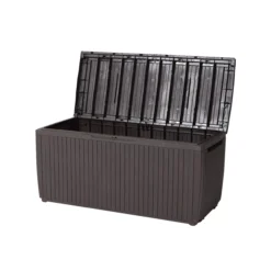 Keter Springwood Plastic Garden Storage Box -Gardens and Outdoor keter springwood plastic garden storage box7290106930292 21c bq